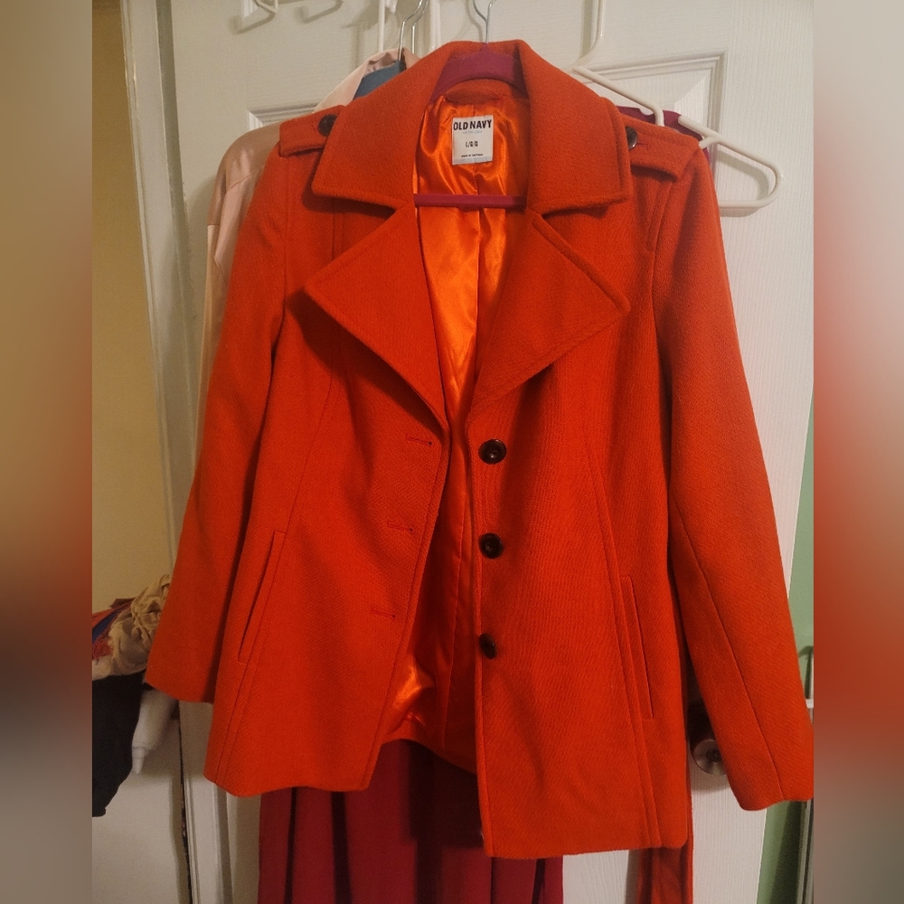 Brand New Never Worn Red Pea Coat